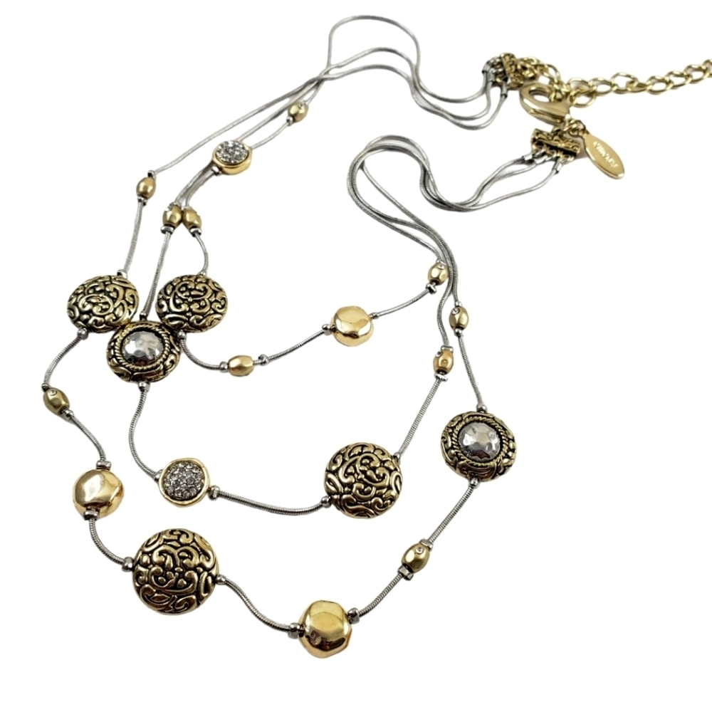 Vintage Chico's multi strand multi pendant necklace boho bohemian